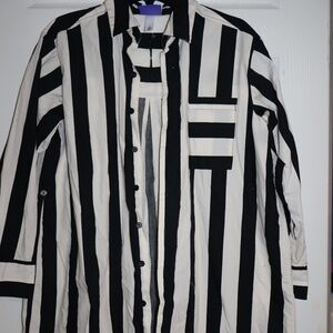 Target Future Collective | black & white striped button down